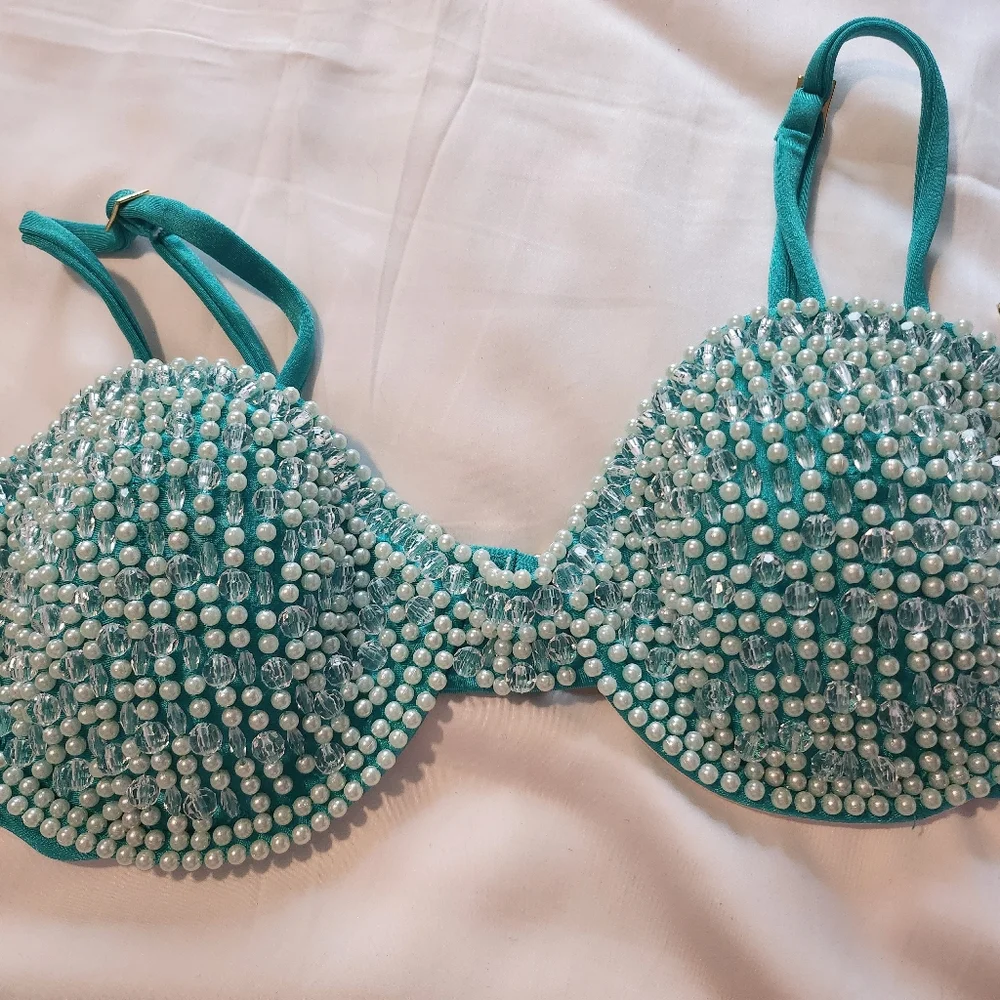 NEW Patbo Hand Beaded Bikini Top M/Bottom L - Picture 10 of 13
